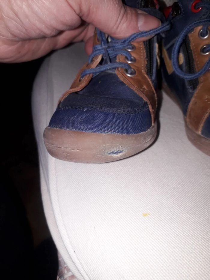 GBB chaussures montantes bleu jaune rouge cuir pointure 24 - photo numéro 8