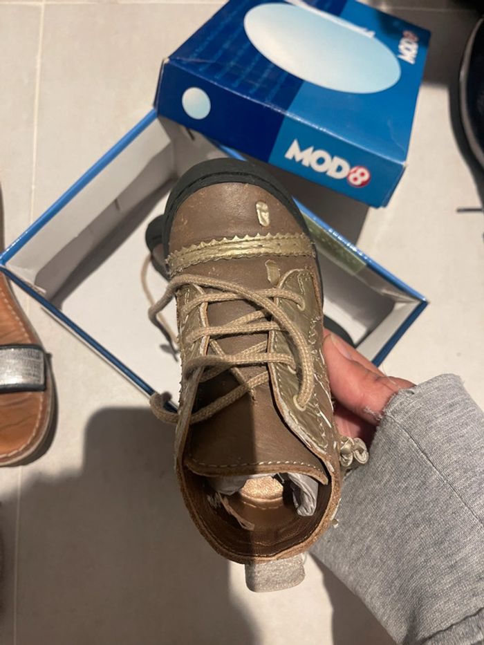 Bottillons en cuir marron mod8 taille 22 très bon état - photo numéro 3