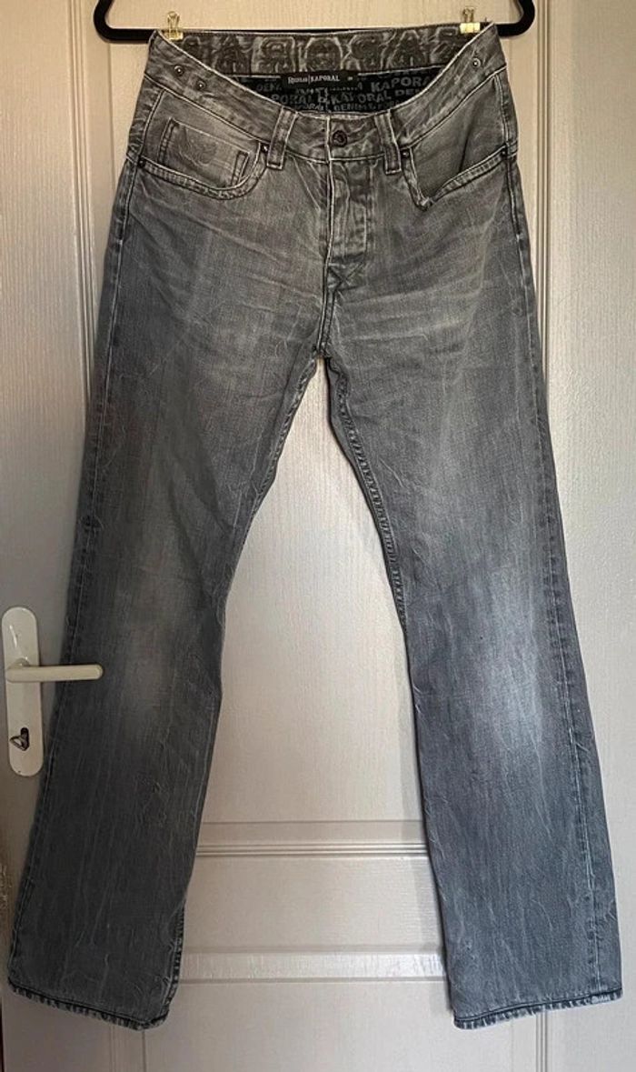 Jeans coupe droite gris taille 28 Homme - photo numéro 2