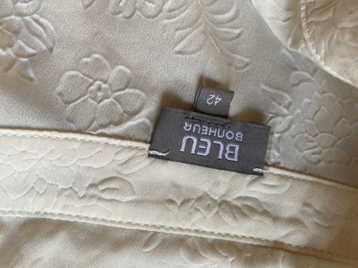 Joli chemisier fleuri crème 42 Bleu bonheur - photo numéro 3