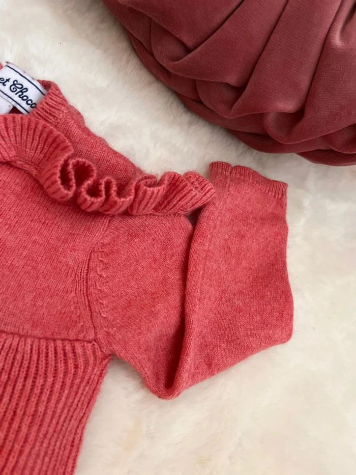 Robe corail en cachemire - photo numéro 3