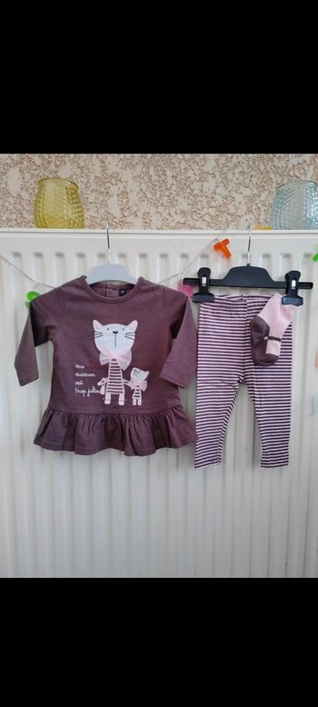 🌸Ensemble 3 pièces demi saison 6 mois