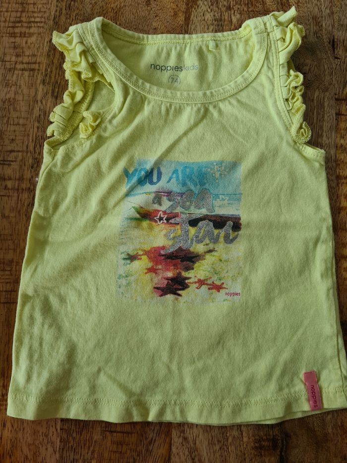 Top été 9/12 mois Noppies jaune sans manche