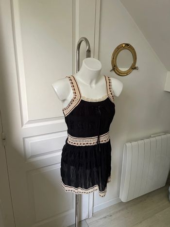 Tunique noir et beige