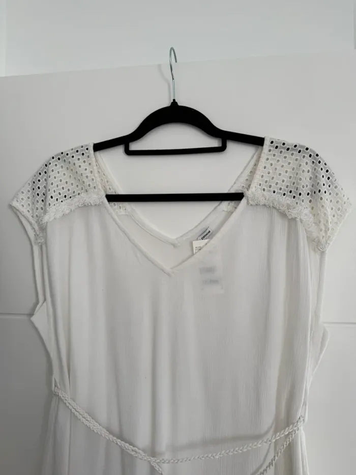 Haut t-shirt fluide blouse camicia blusa Camicetta camisa top crochet Ricamo topje Tanktop Camiseta - photo numéro 3