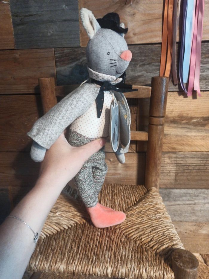 Peluche chat galant moulin roty neuf - photo numéro 6