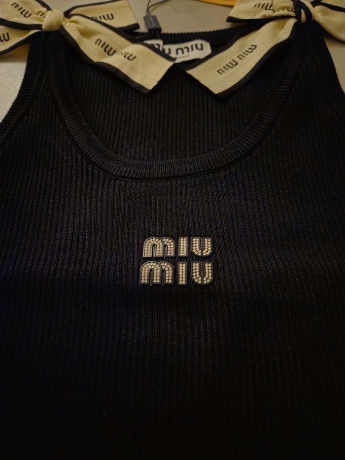 Débardeur Miu Miu noir noir - photo numéro 5