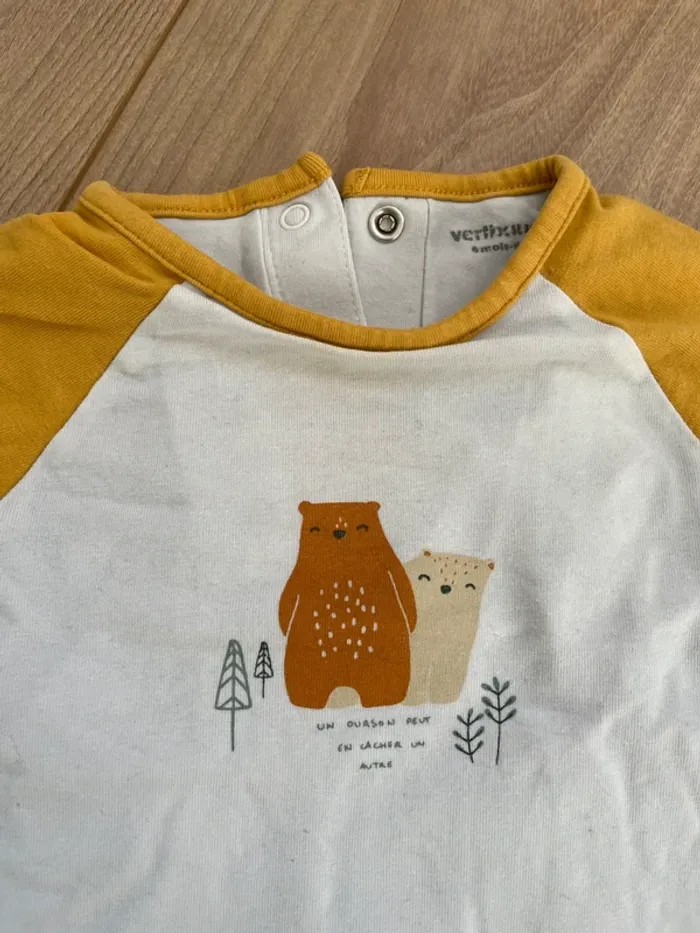 Ensemble body/teeshirt et pantalon et chaussettes taille 6mois - photo numéro 3