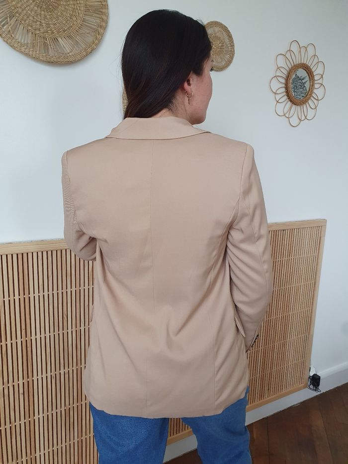 Blazer mi-long Londres camel Taille S - photo numéro 5