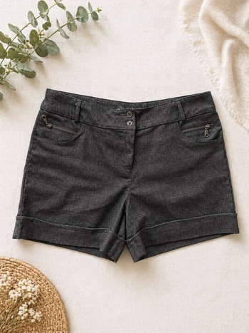 Short gris chic Ici et Maintenant taille 40 – élégant et confortable
