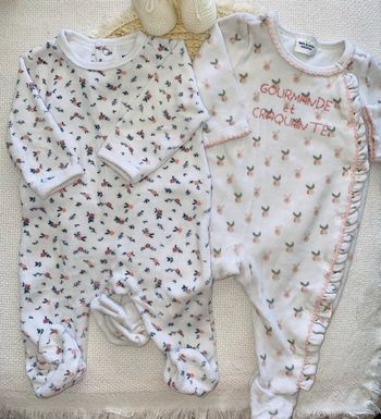 Lot 2 pyjama velours