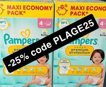 Deux cartons couche Pampers maxi economy taille 4 premium