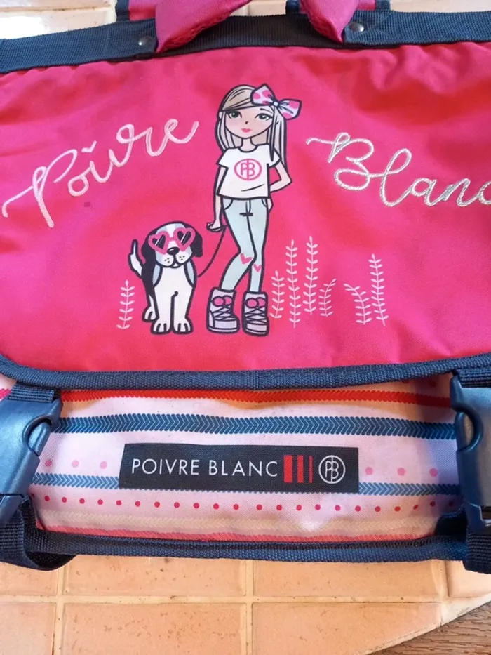 🗑cartable sac à dos Poivre Blanc - photo numéro 3