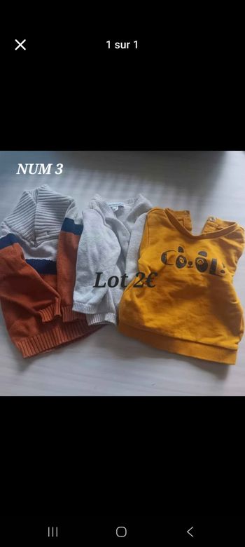 Lot pulls bébé 6mois garcon