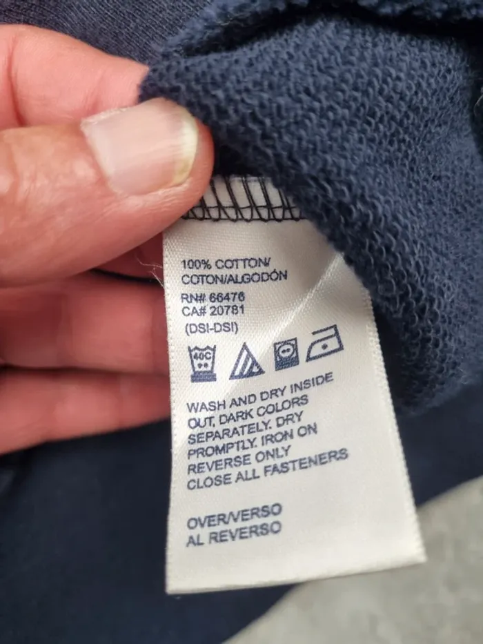 Veste zippée Tommy Hilfiger bleu marine, L Hommes (mesures en photos) - photo numéro 10