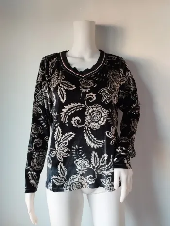 Pull léger ou blouse épaisse effet velours Pause Café taille 40