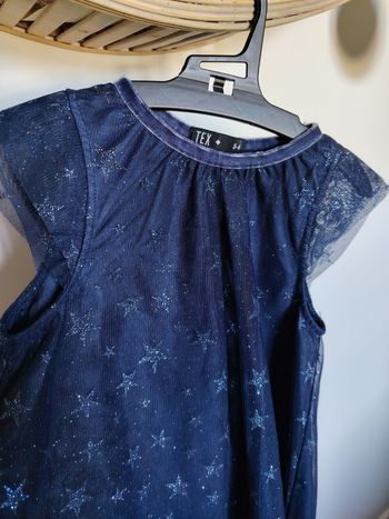 Robe de fêtes qteX bleu étoilée 6ans