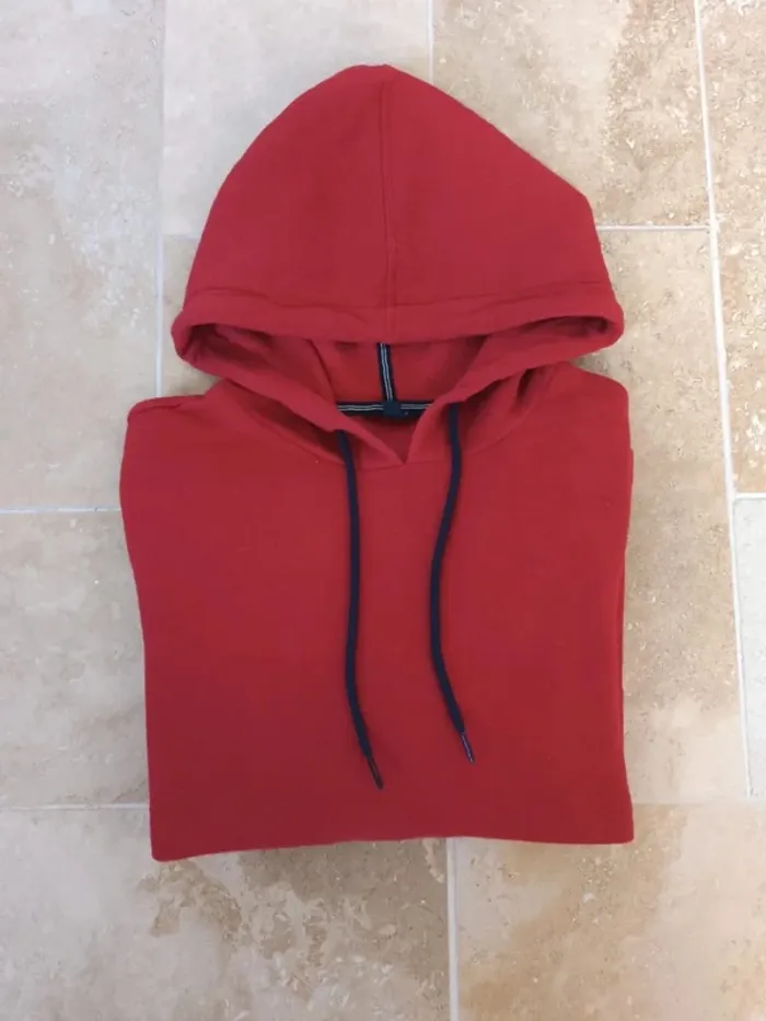 Sweat capuche rouge et marine Homme M Nautica