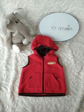 Veste gilet zippé sans manche avec capuche Garçon 6 mois Chien Digger company