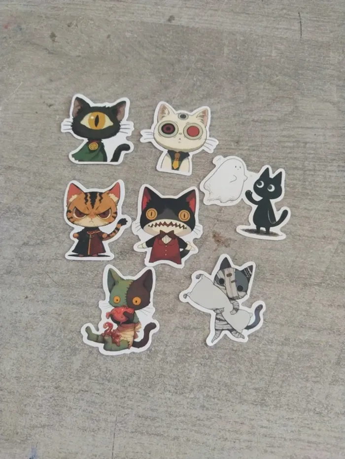 Lot de stickers motif chat (lot A)