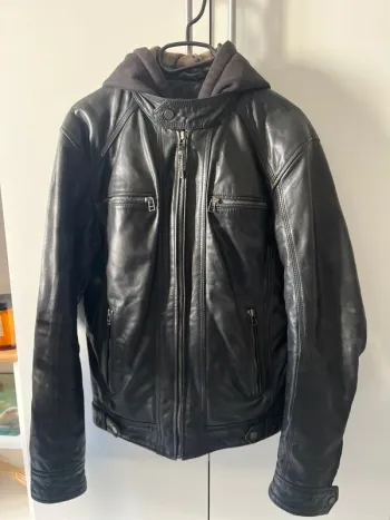 Veste en cuir de buffle doublée avec veste