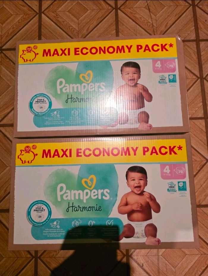 🌟 Pampers Harmonie 2x78 couches - Taille 4 (9 à 14 kg) 🌟