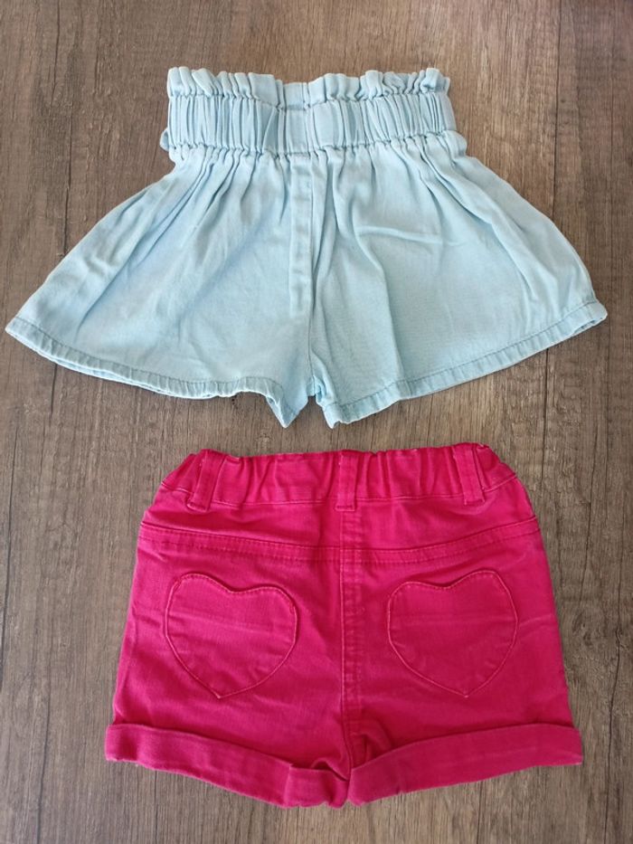 Lot de 2 shorts fille en 6 mois - photo numéro 2