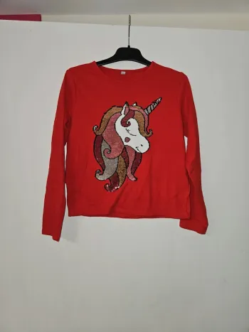 Tee-shirt manche longue licorne 10 ans