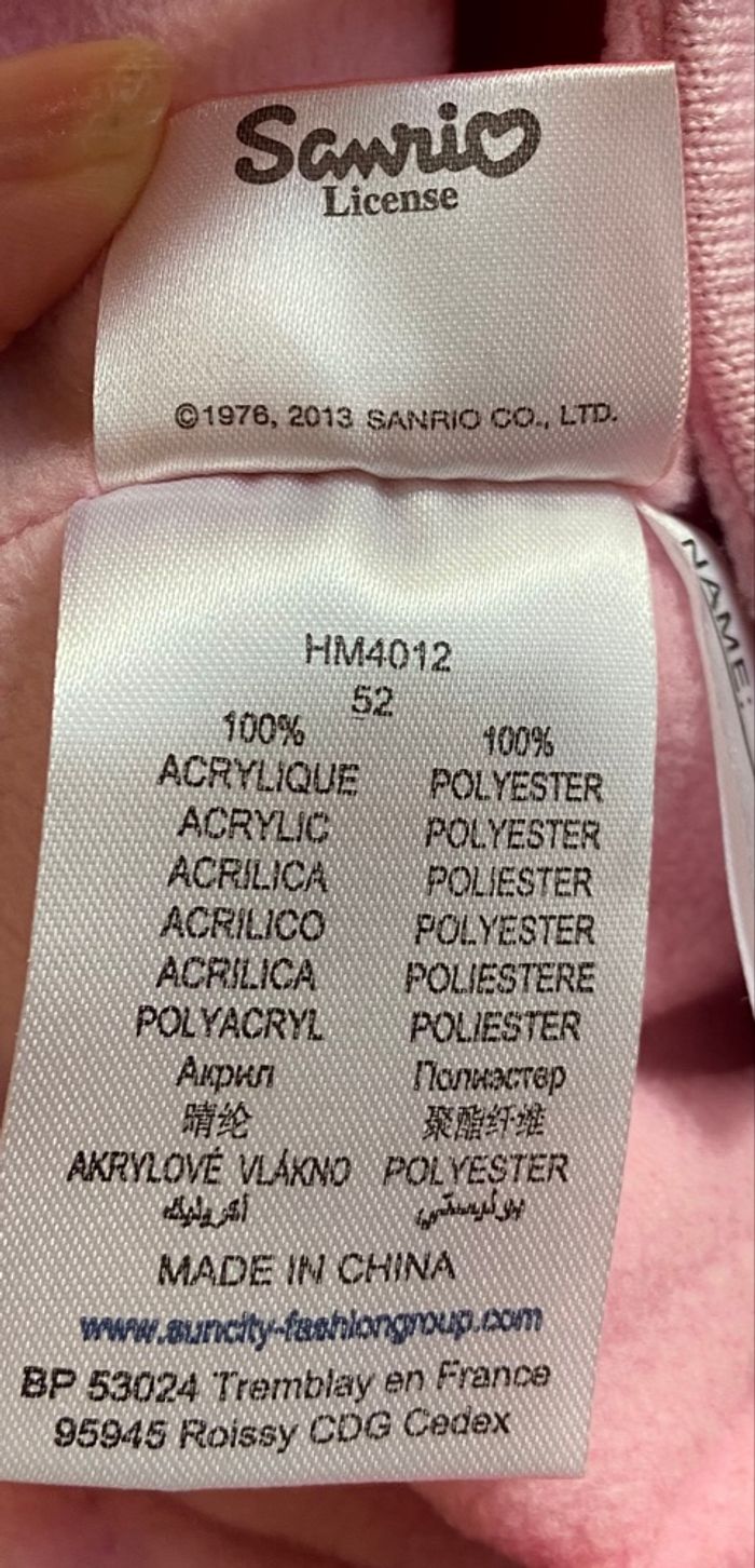 Bonnet hello kitty rose fille hiver 52 cm - photo numéro 5