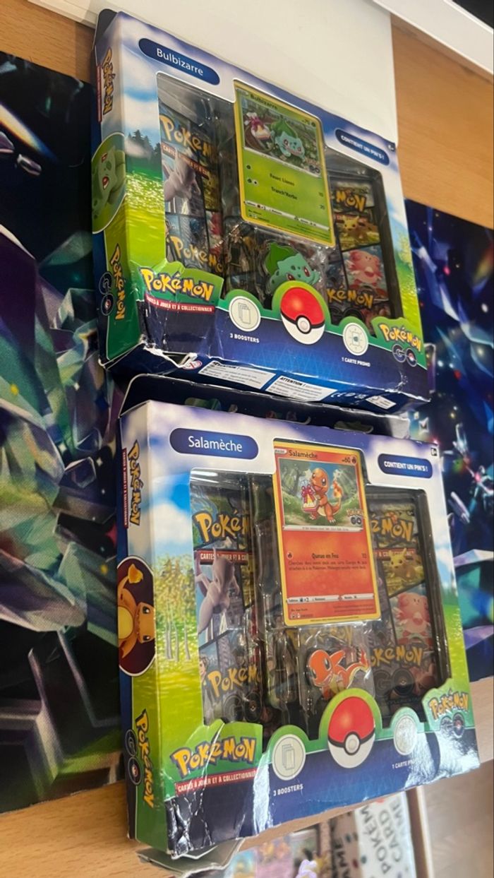 Deux coffret Pokémon go bulbizarre et salameche abîmer - photo numéro 4