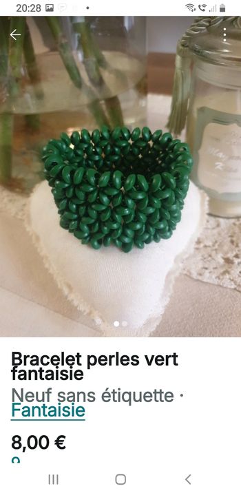 Bracelet extensible vert