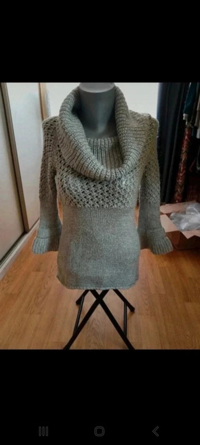 Beau pull gris Mango