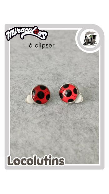 🚂 Boucles d’oreilles Miraculous à clipser