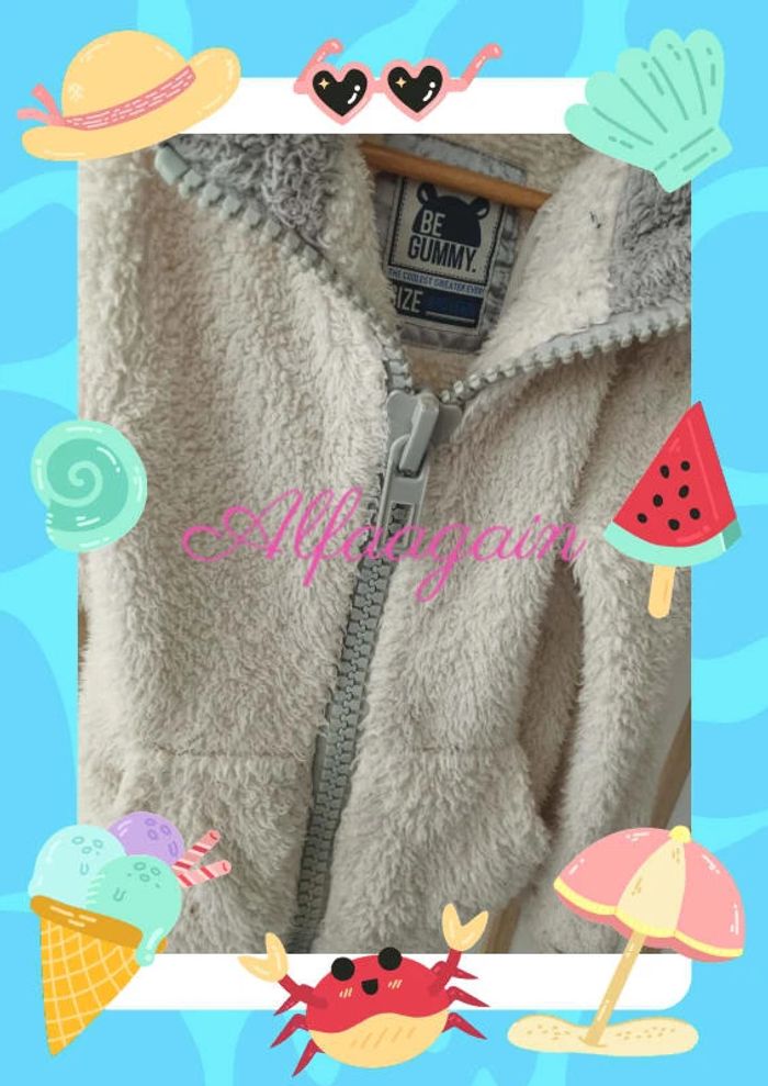 Veste gilet pilou blanche  begummy 9/10ans - photo numéro 6