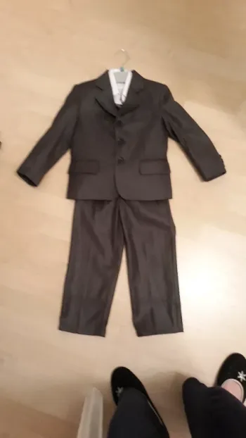 Costume complet cérémonie garçon gris