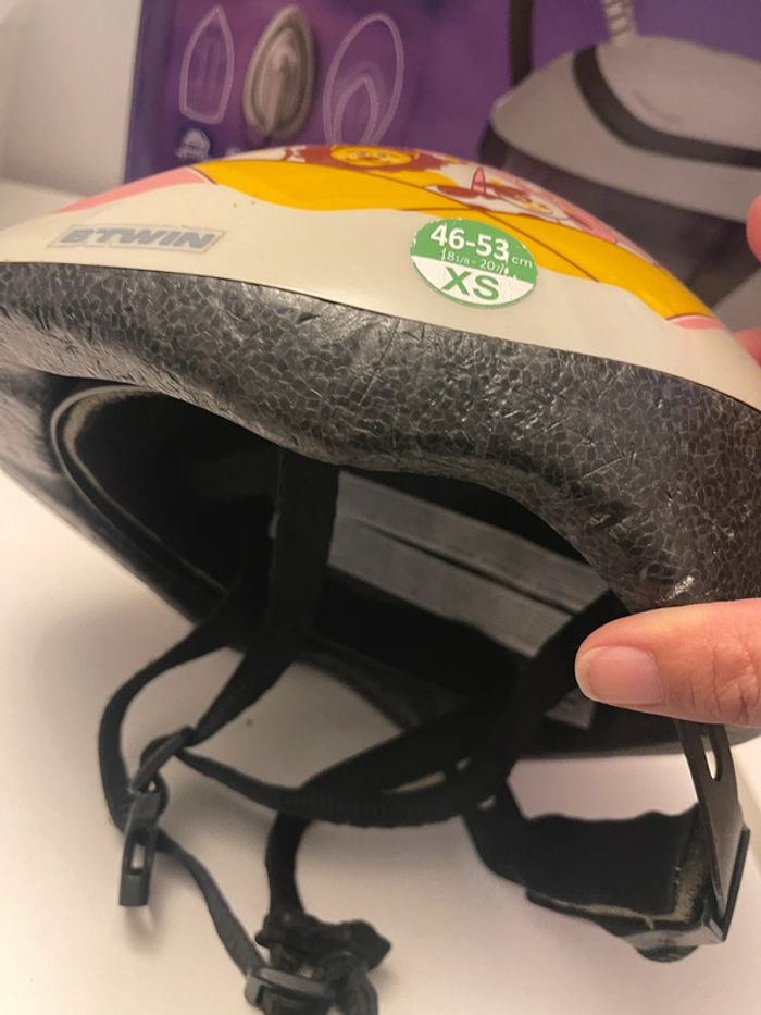 Casque vélo btwin xs enfant fille tbe - photo numéro 2
