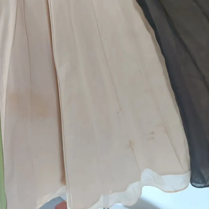Robe bustier plissée Nougat London beige vert marron taille 38 cocktail été A100 - photo numéro 11