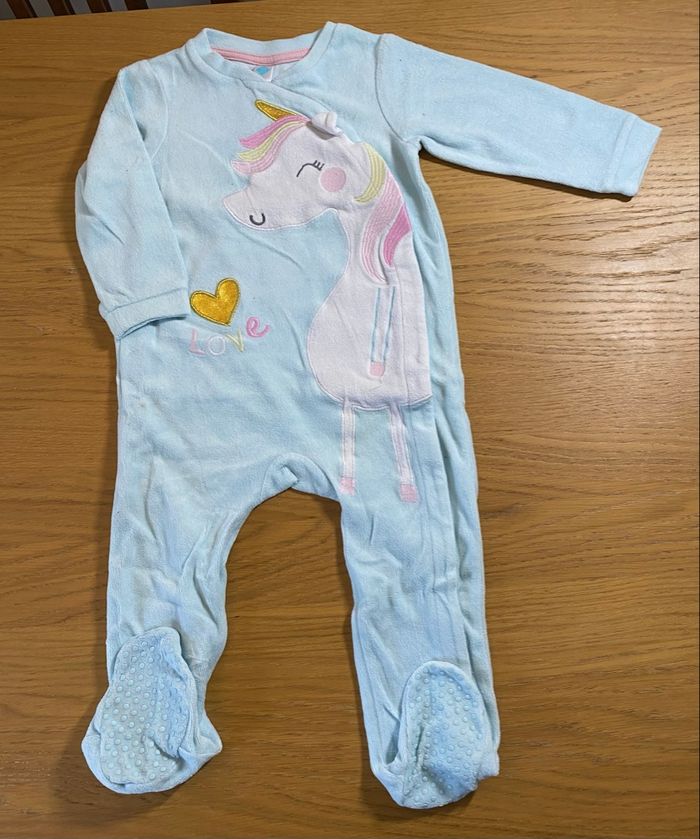 Tex Baby Pyjama Grenouillère licorne turquoise Taille 23 mois - photo numéro 2