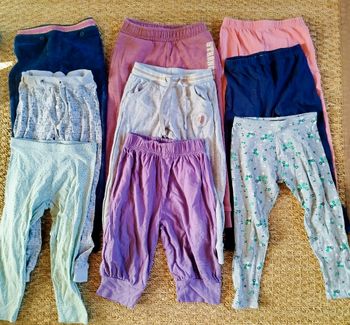 Lot pantalons leggings fille