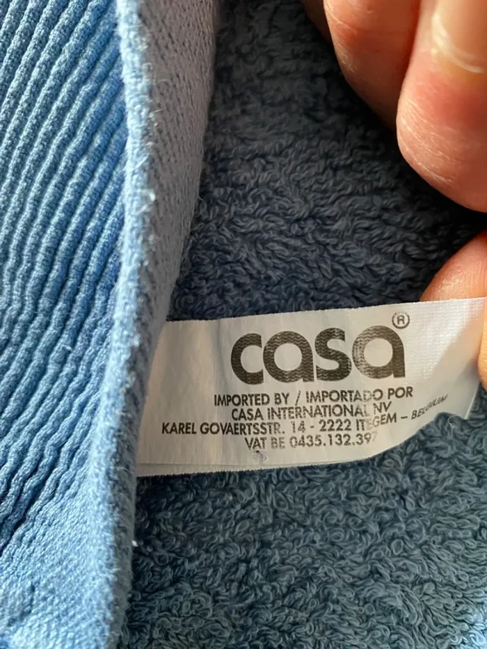 Serviette de douche bleue Casa - photo numéro 2
