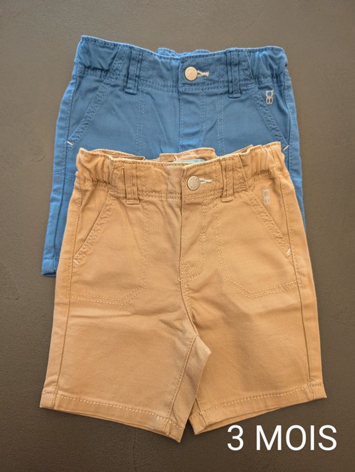 Lot de 2 shorts Okaïdi - Taille : 3 mois