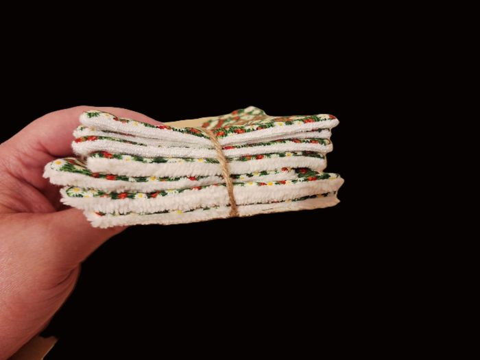 Lot 7 carrés démaquillants en tissus - photo numéro 3