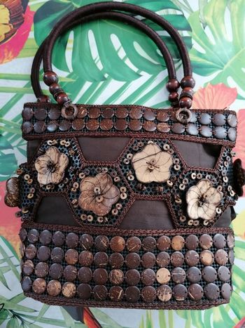Sac à main femme en bois de coco