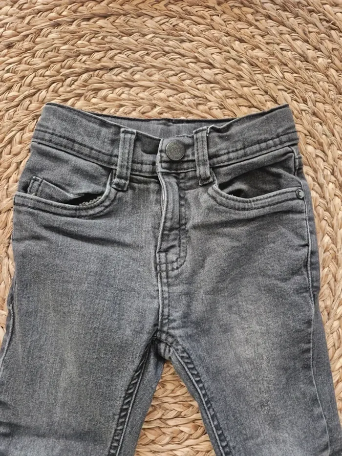 Jeans slim gris taille réglable 4 ans - photo numéro 2