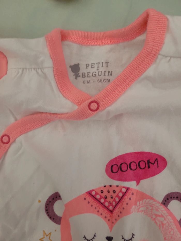 Barboteuse courte et croisée Petit Beguin 6 mois 68 cm - photo numéro 3