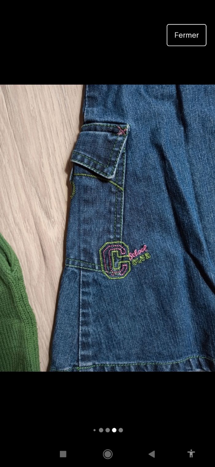 ensemble sergent major 5 ans t-shirt une robe en jean - photo numéro 5