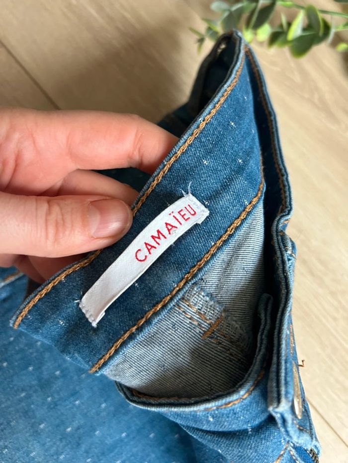 Jean à pois Camaïeu taille 36 - photo numéro 3