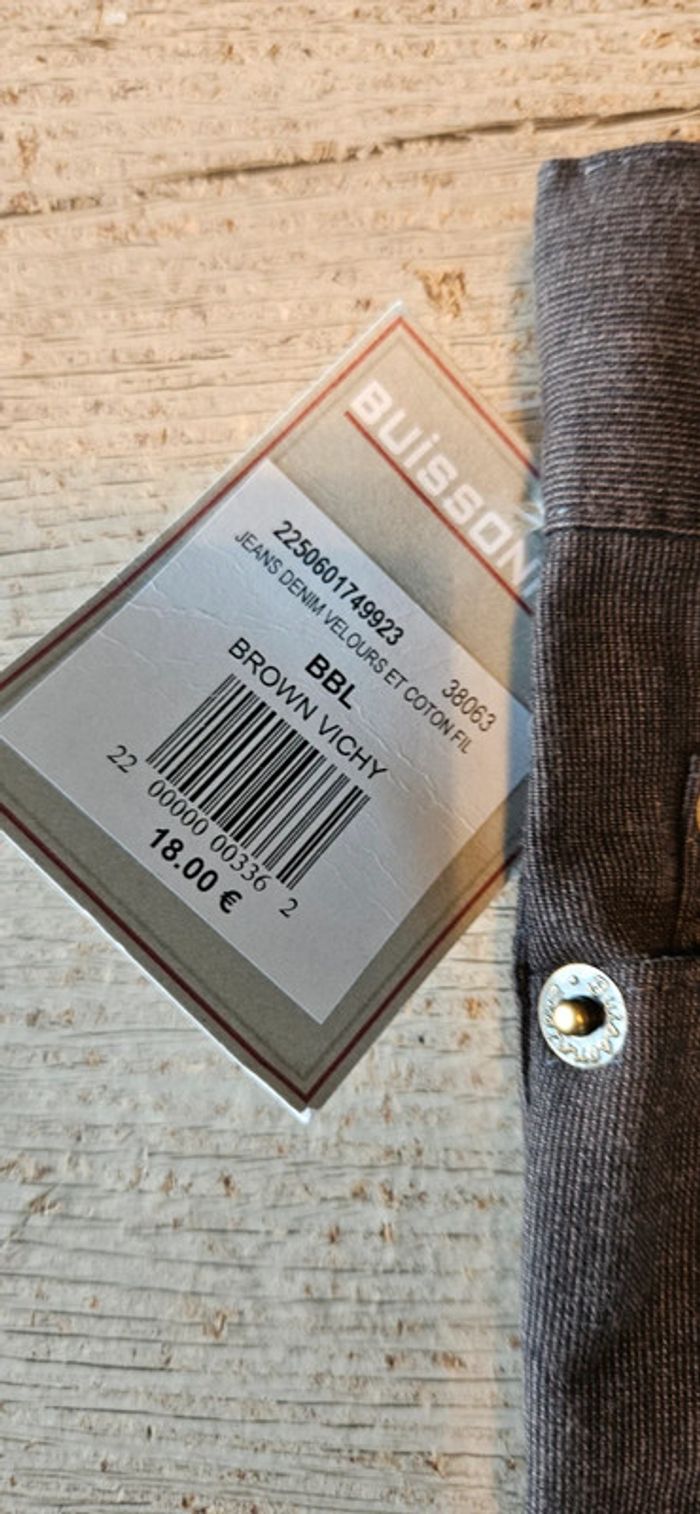Pantalon classique droit gris très fonce, ajustable à la taille, Buissonnière, 4 ans, neuf - photo numéro 5