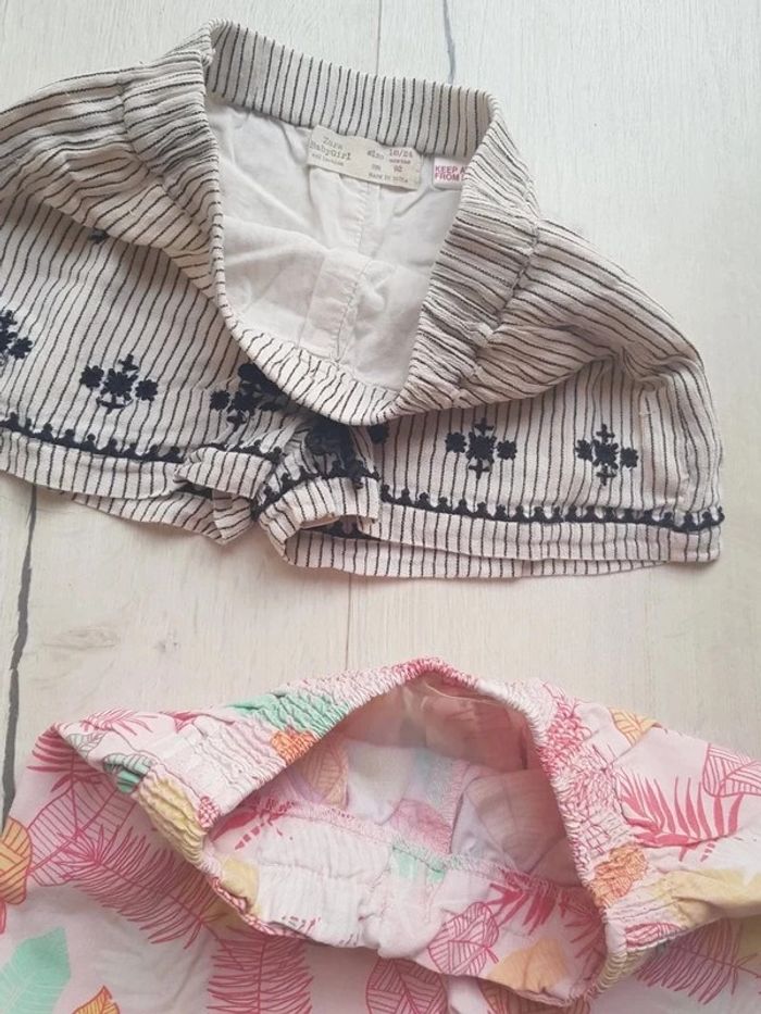 Lot de 2 shorts été fille 2ans zara - photo numéro 4