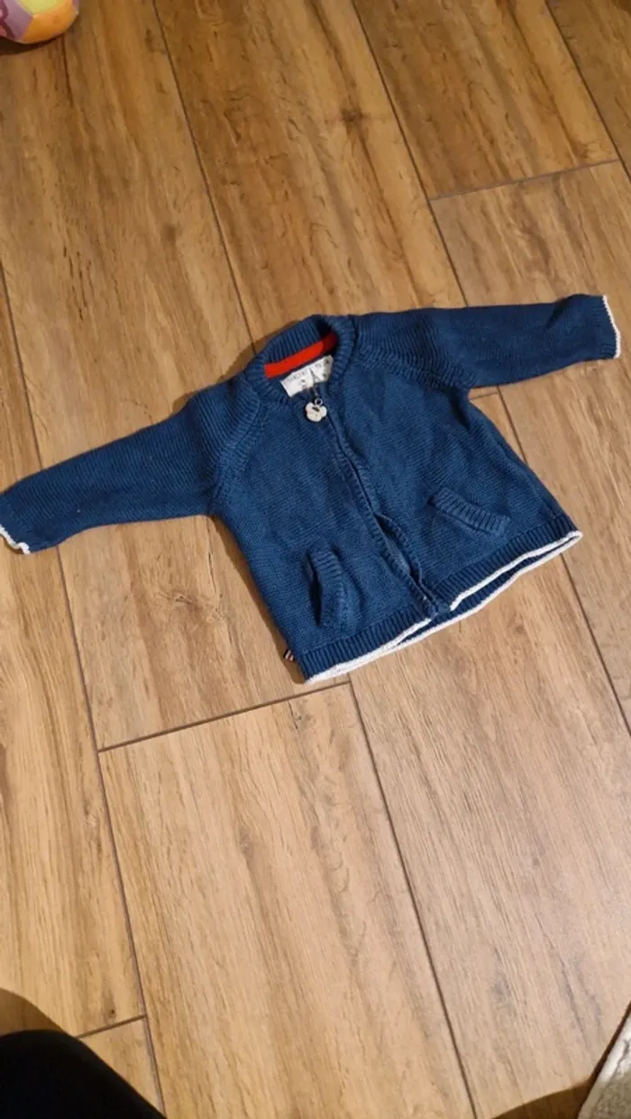 Gilet bleu marine Sergent Major - 3 mois